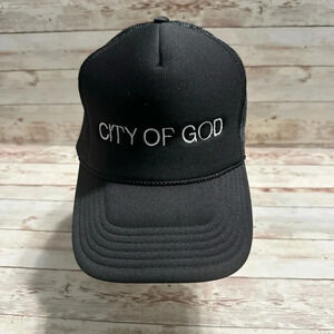 Otto Trucker Hat City of God Black Trucker SnapBack Cap